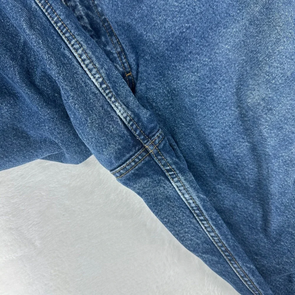 Guide Gear Flannel Lined Jeans Womens 14‎ Blue Straight VTG Plaid Cotton Denim